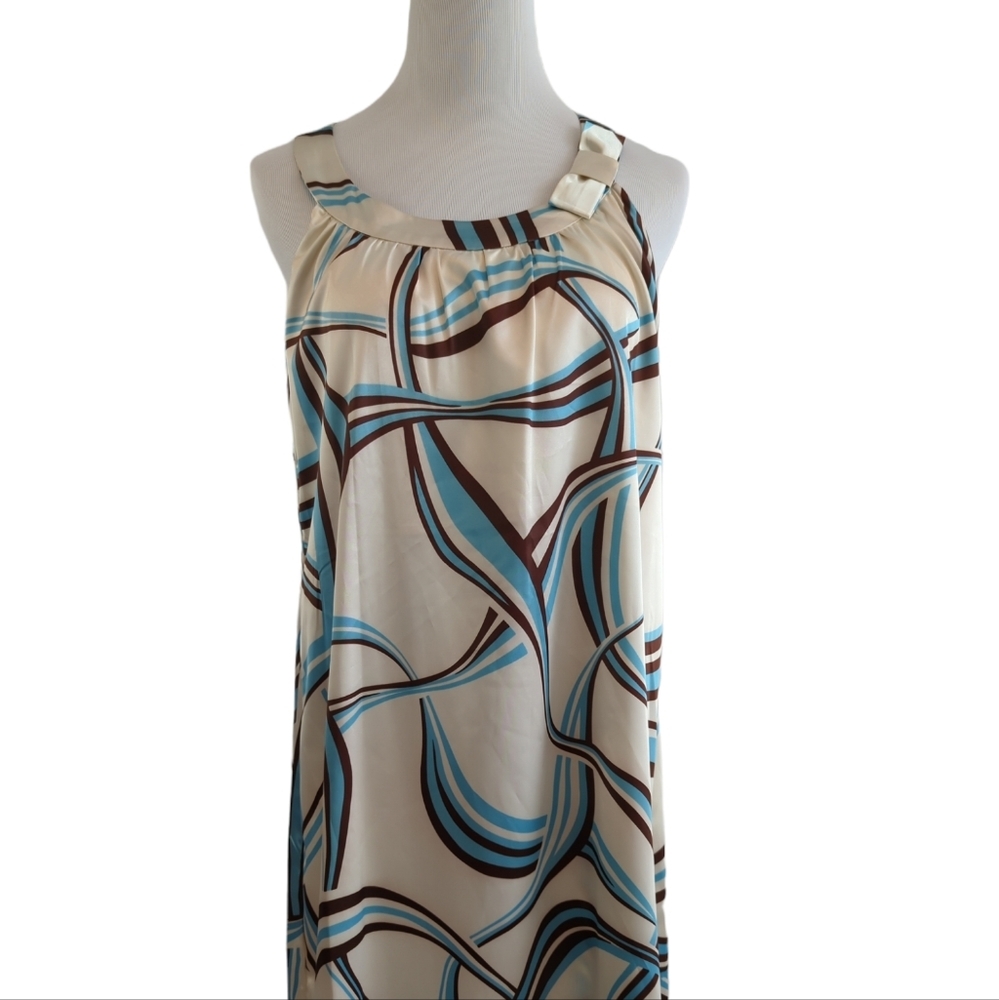 BCBG MAXAZRIA sleeveless shift dress with bow NWT, Size Med